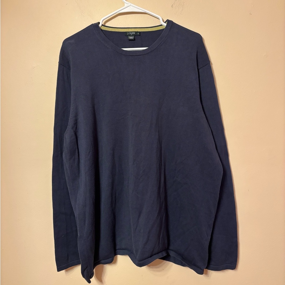 J. Crew Blue Long crew neck pullover